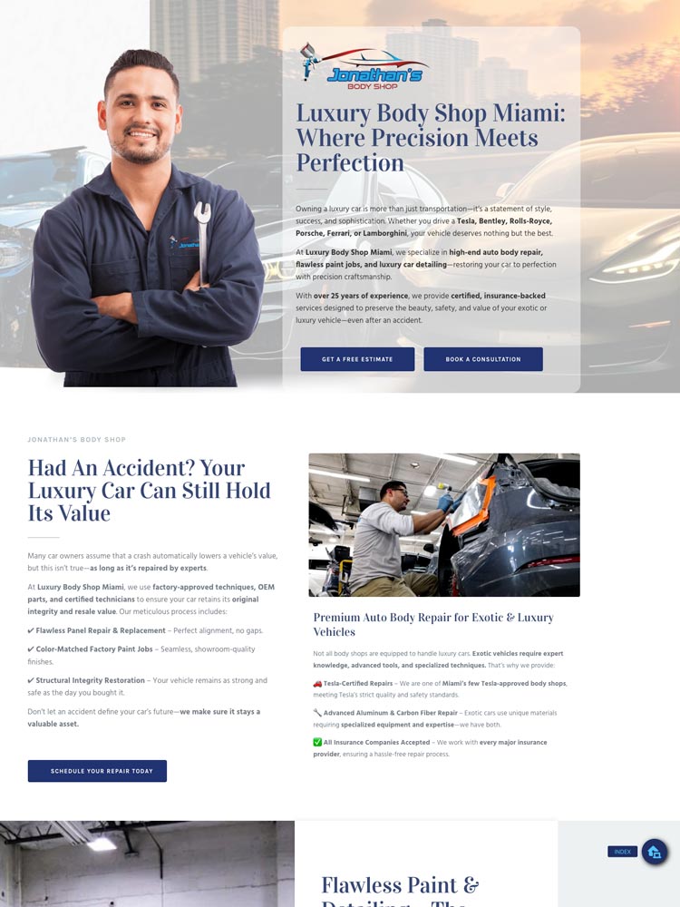 Jonathan's Body Shop — contact and insurance partners